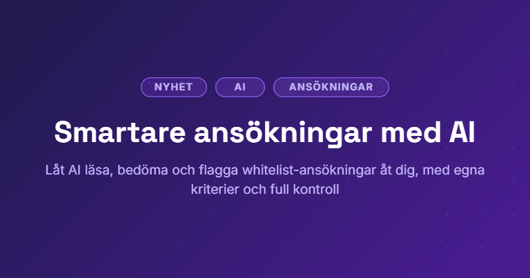 Vi har byggt AI-driven ansökningsgranskning